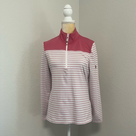 FJ Half-Zip Stripe + Solid Yoke Long Sleeve Shirt - Picture 1 of 8